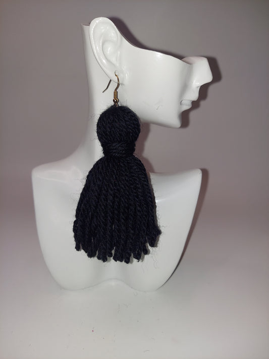 Tassel Earrings "Ms. Midnight"